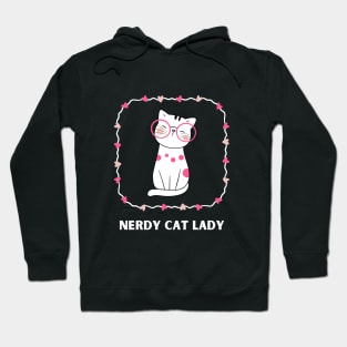 Nerdy cat lady Hoodie